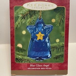 2000 "Blue Glass Angel" Hallmark Keepsake Ornament